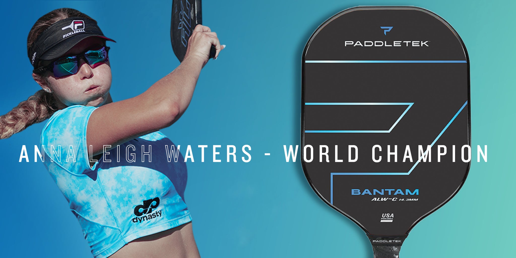 PICKLEBALL WORLD #1 ANNA LEIGH WATERS DEBUTS SIGNATURE PADDLETEK BANTAM ALW-C LINE